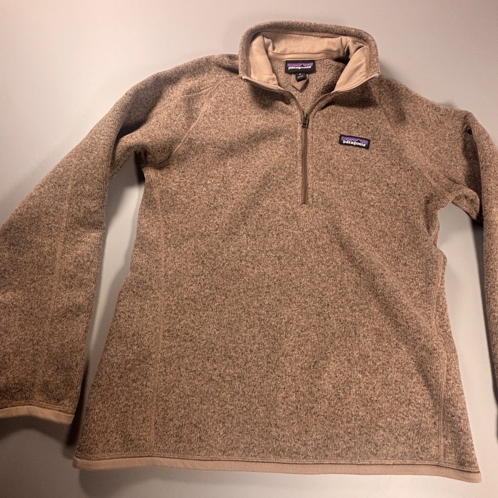 Patagonia Better Sweater 1/4 Zip Fleece Pullover Womens Medium Brown 25618